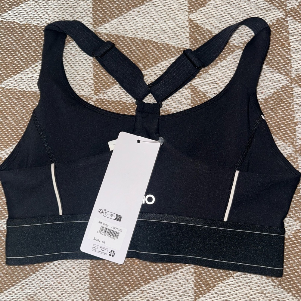 ALO Yoga Black AIRLIFT SUIT UP BRA Medium